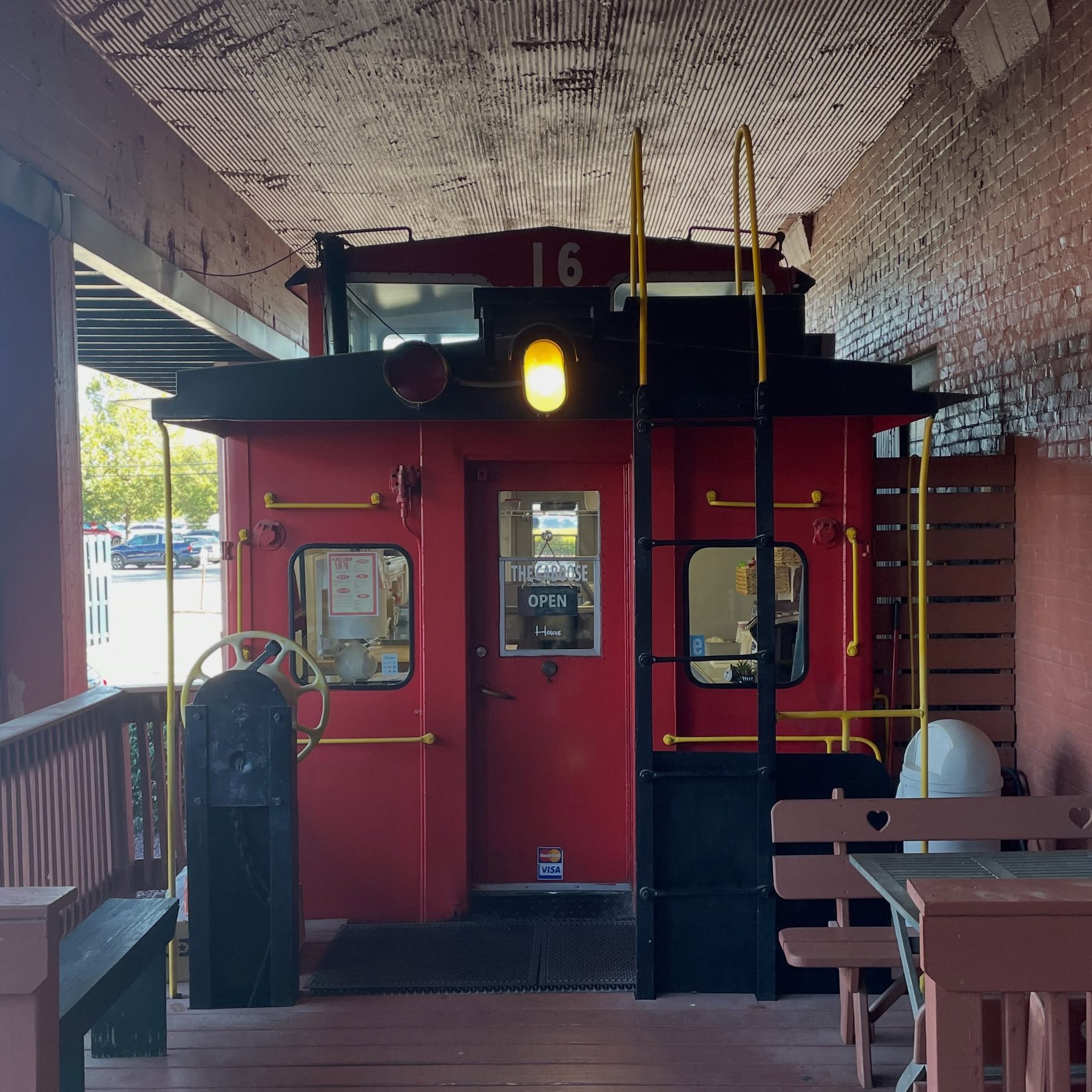 The Caboose 915 storefront on Main Street in Evansville, Indiana